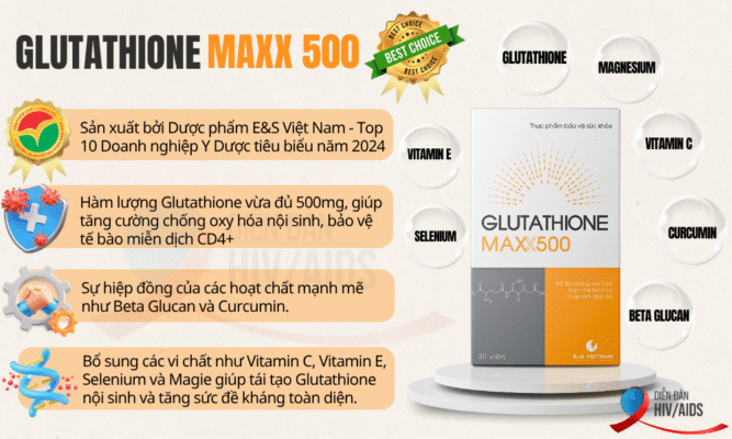 Viên uống Glutathione MAXX500